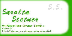 sarolta stetner business card